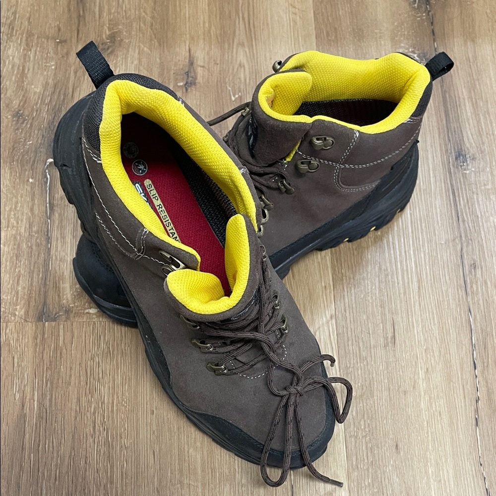 Skechers Men’s steel toe, waterproof slip resistant work boots
